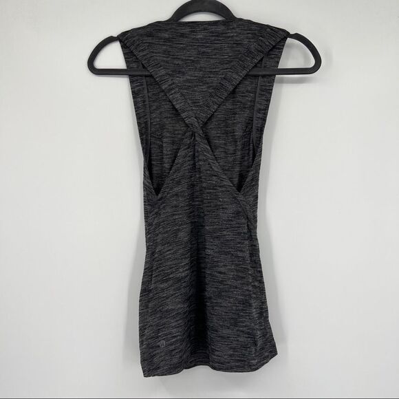 Lululemon &Go Endeavor Heathered Luon Open Back Twist Sleeveless Tank Top - Picture 6 of 13